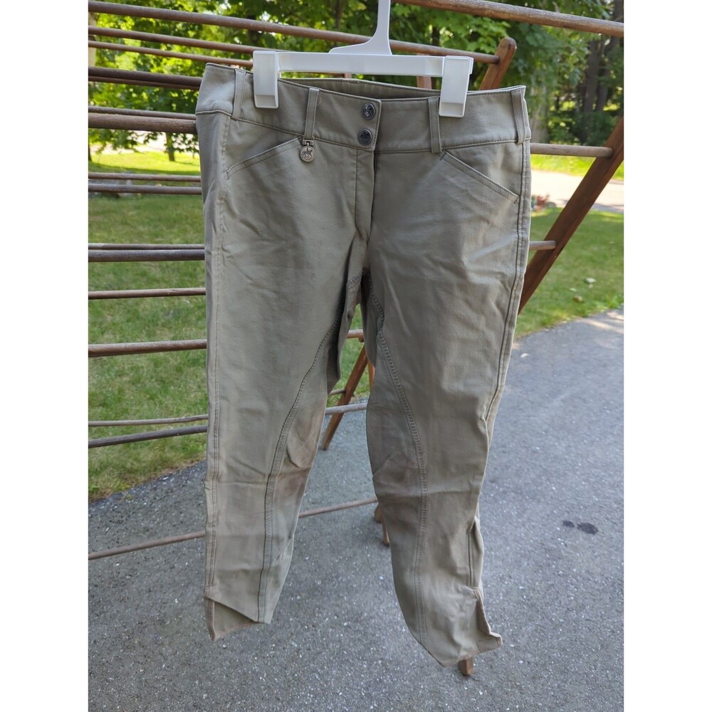 Pikeur Women's Kahki Tan Knee Patch Equestrian Riding Breeches Size 30L 42